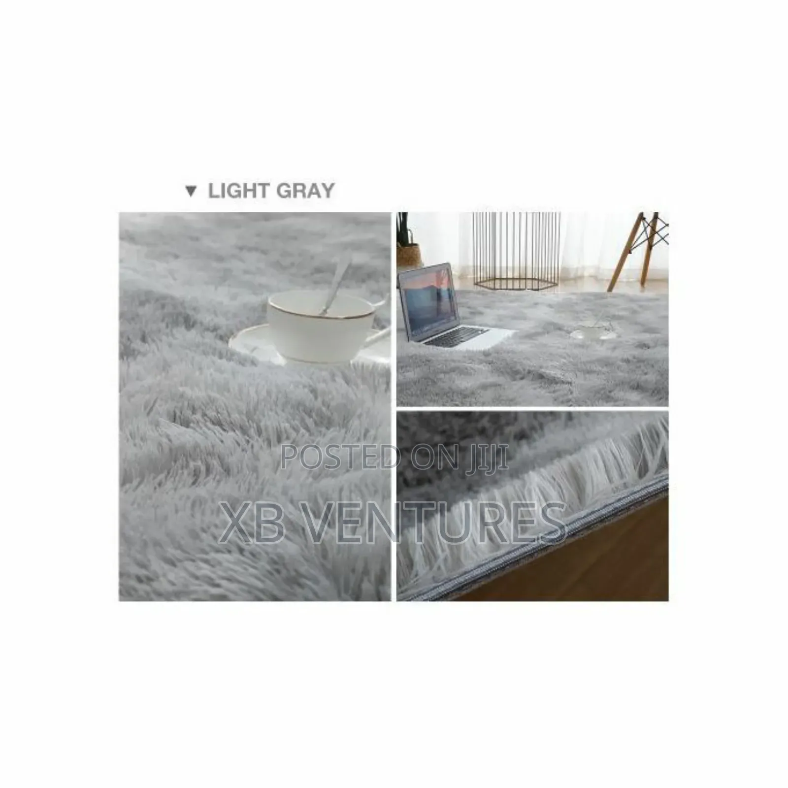 Home Decor Carpet Fluffy Thickened Soft Gray 120*160cm