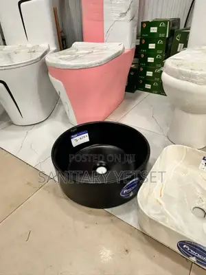 Complete Colored Water Closet With Complete Basin