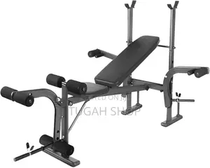 Adjustable 60kg Weight With Bench Press Set