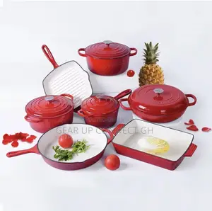 7pcs Cast Iron Unstick Pan