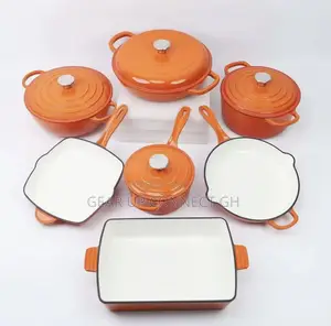 7pcs Cast Iron Unstick Pan