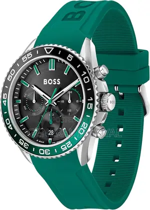 Hugo Boss Globetrotter Chronograph Silicone Strap Men’S Watch