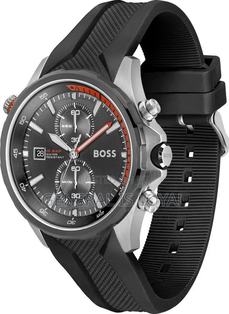 Hugo Boss Globetrotter Chronograph Silicone Strap Men’S Watch
