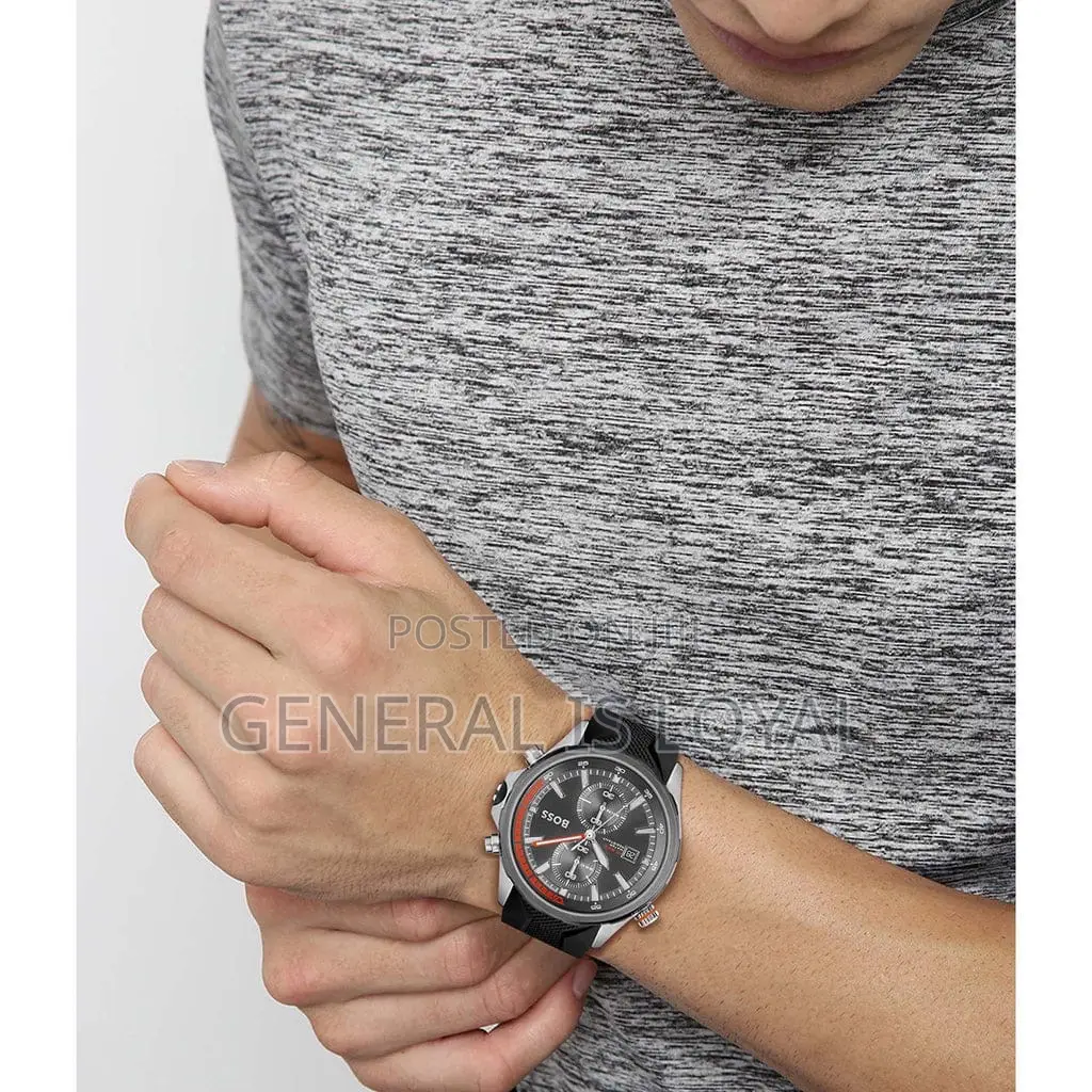 Hugo Boss Globetrotter Chronograph Silicone Strap Men’S Watch