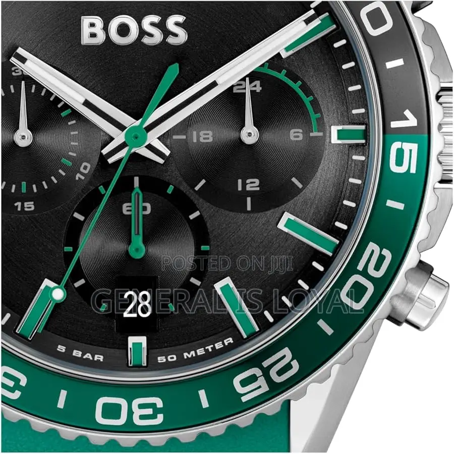 Hugo Boss Globetrotter Chronograph Silicone Strap Men’S Watch