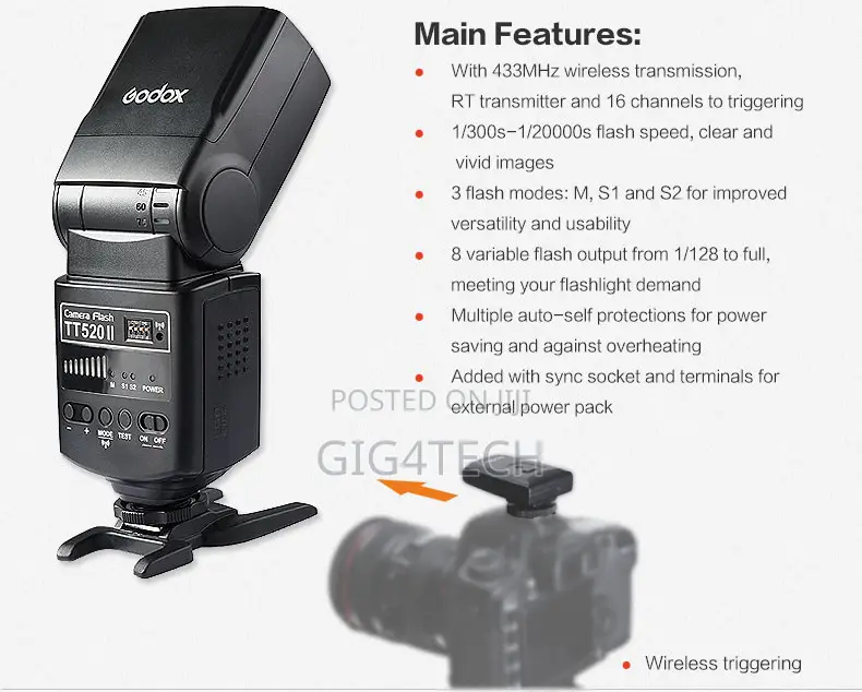 Godox Tt520 Ii Thinklite Flash Speedlite