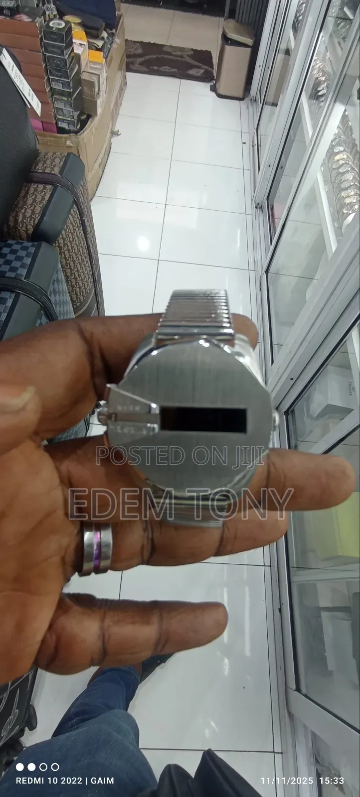 Diesel Baby Chief Digital Watch Silver Stainless Steel