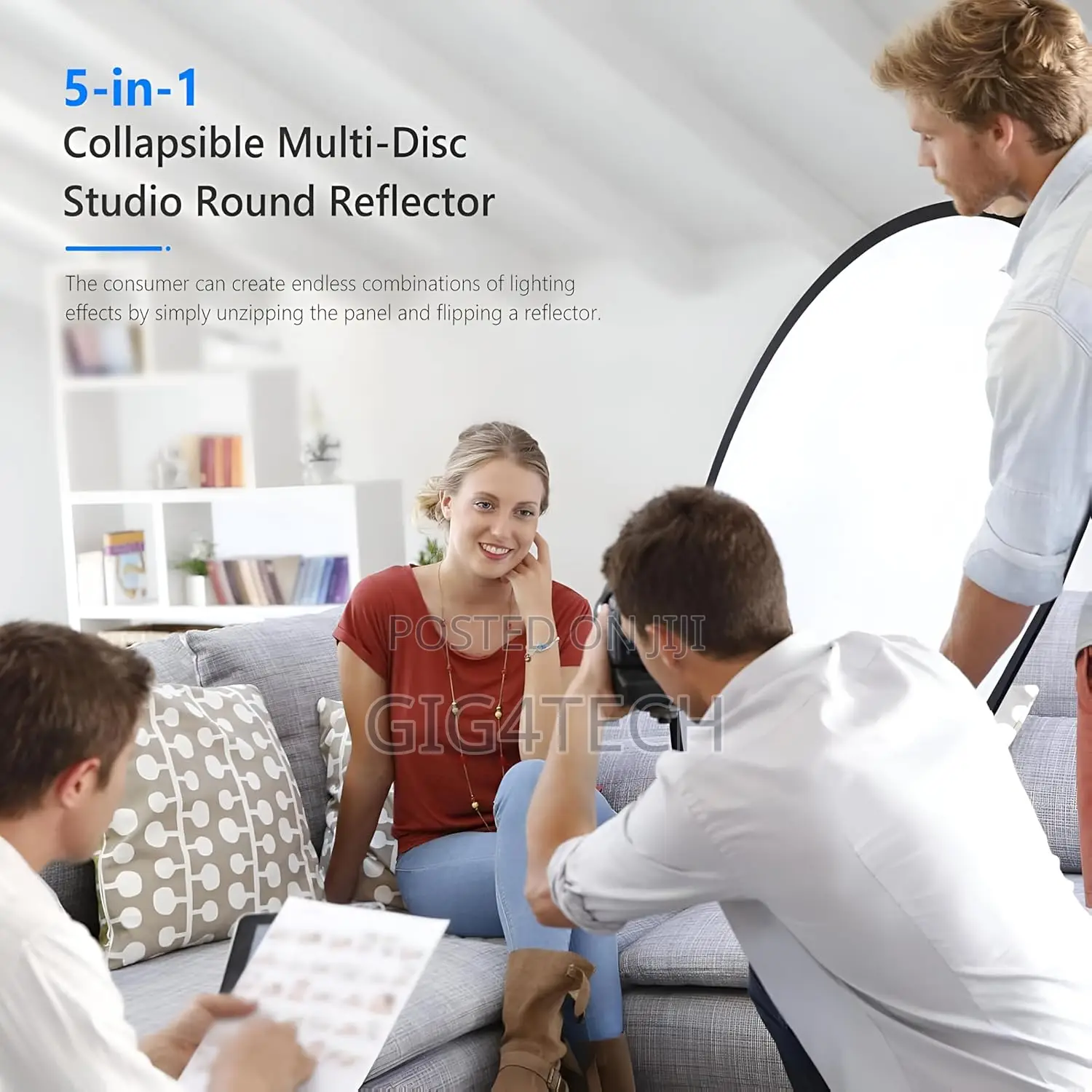 Godox Rft‐05 150×200 Cm Collapsible 5‐In‐1 Reflector Disc