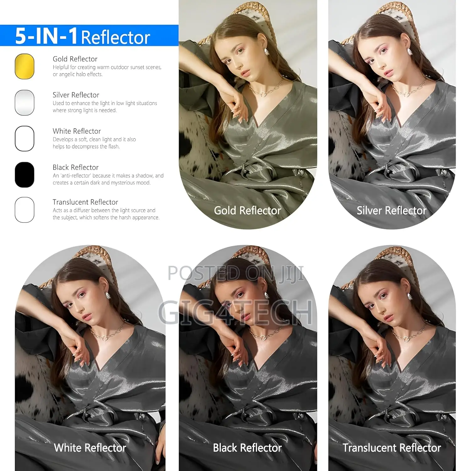 Godox Rft‐05 150×200 Cm Collapsible 5‐In‐1 Reflector Disc