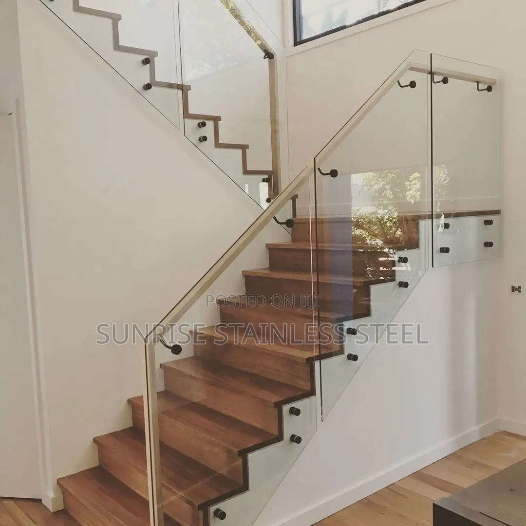 Sunrise Stainless Dark Glass Railing Design
