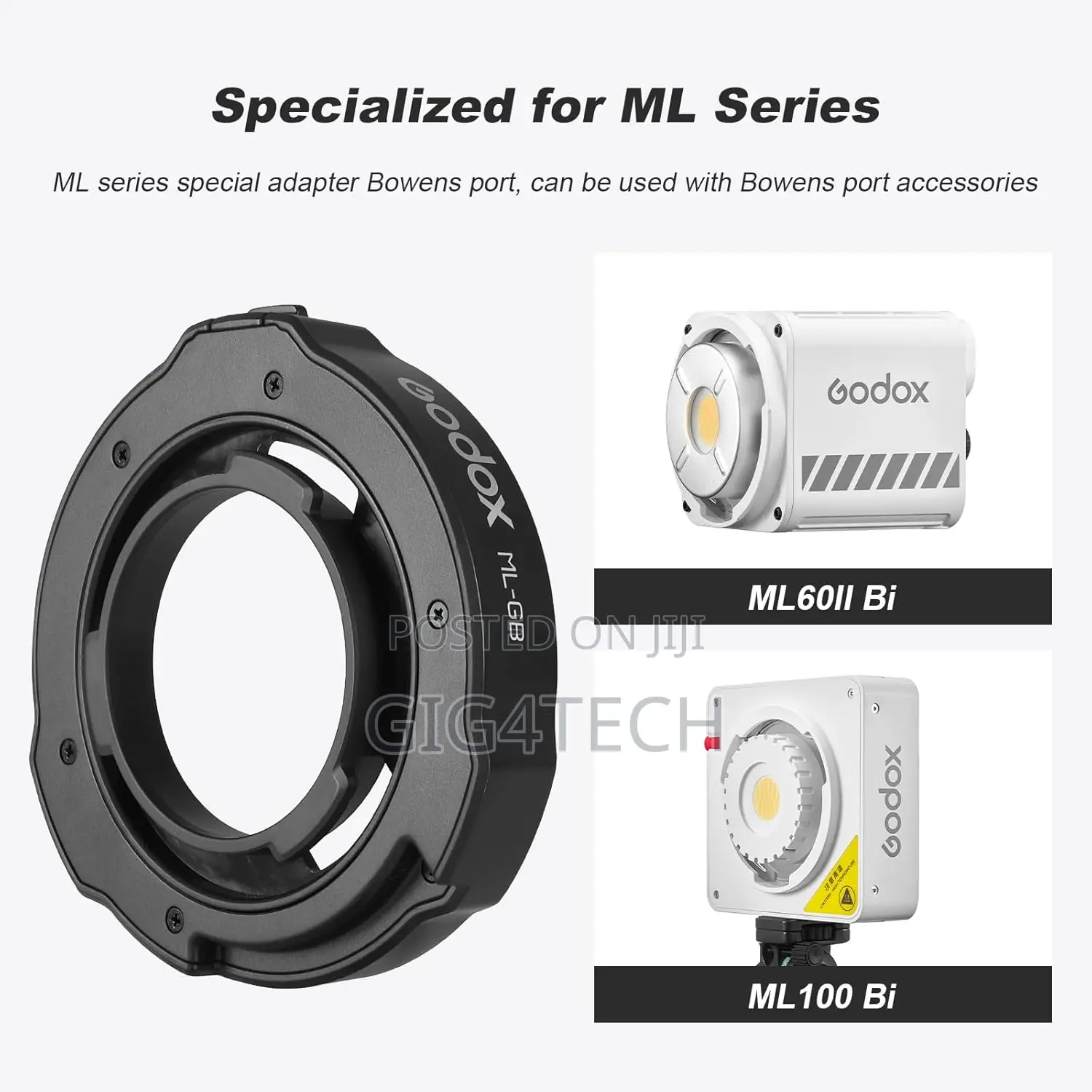 Godox Ml-Gb Bowens Mount Speedring Adapter for Ml60ii Ml100 Ad400pro
