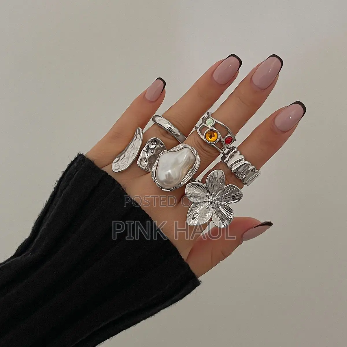 6 Set Alloy Rings