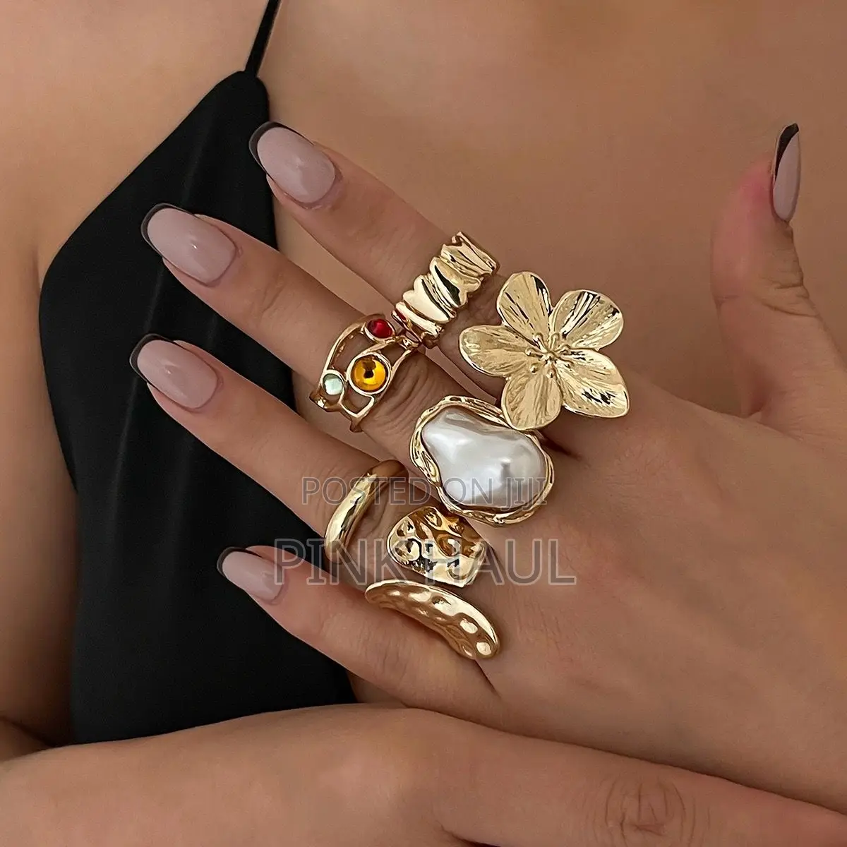 6 Set Alloy Rings