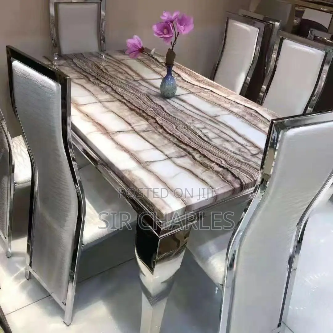 Marble Dining Set With 6 Chairs