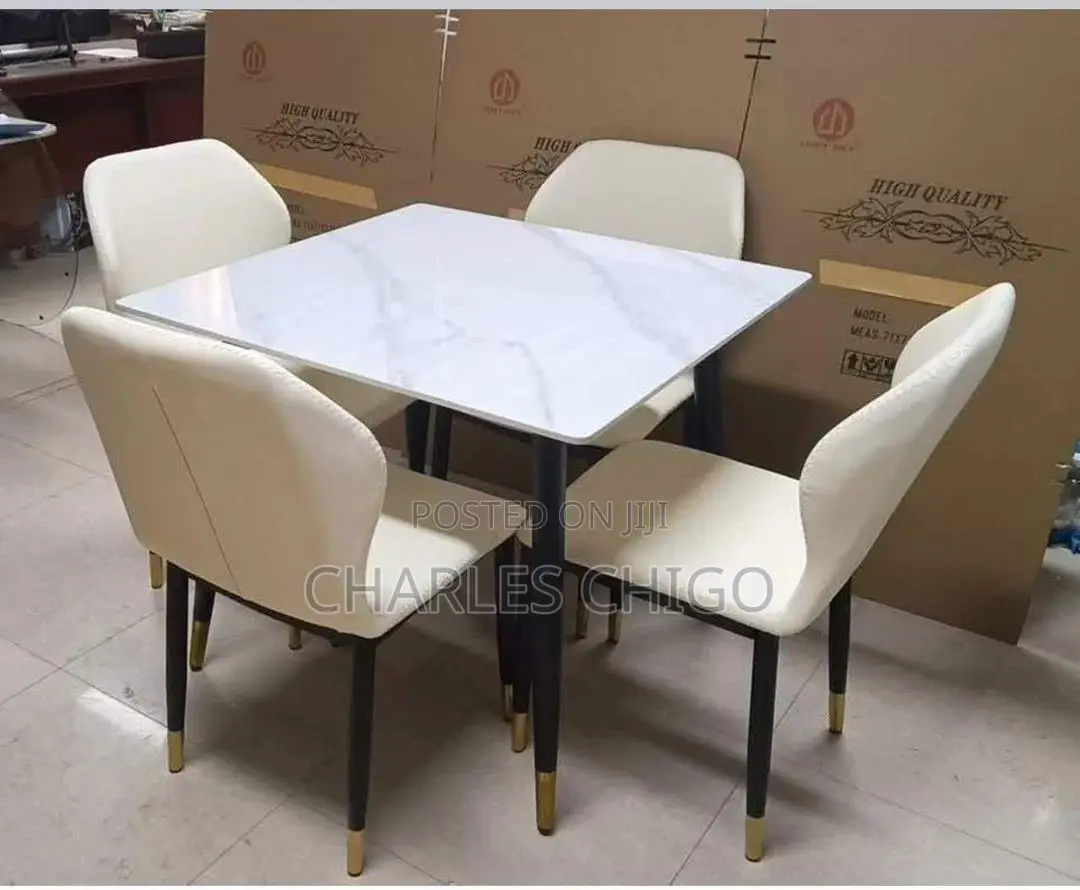 Marble Dining With 4 Chairs