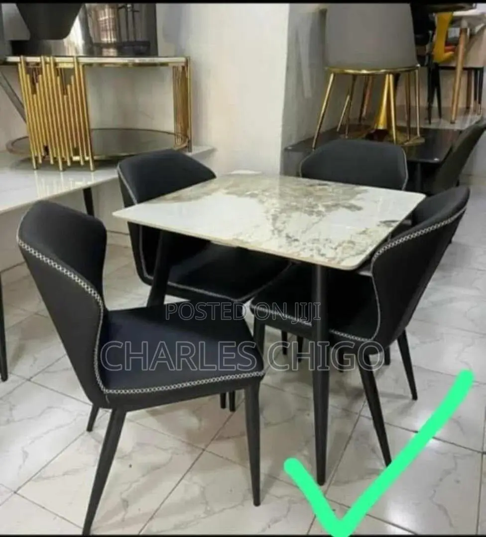 Marble Dining With 4 Chairs