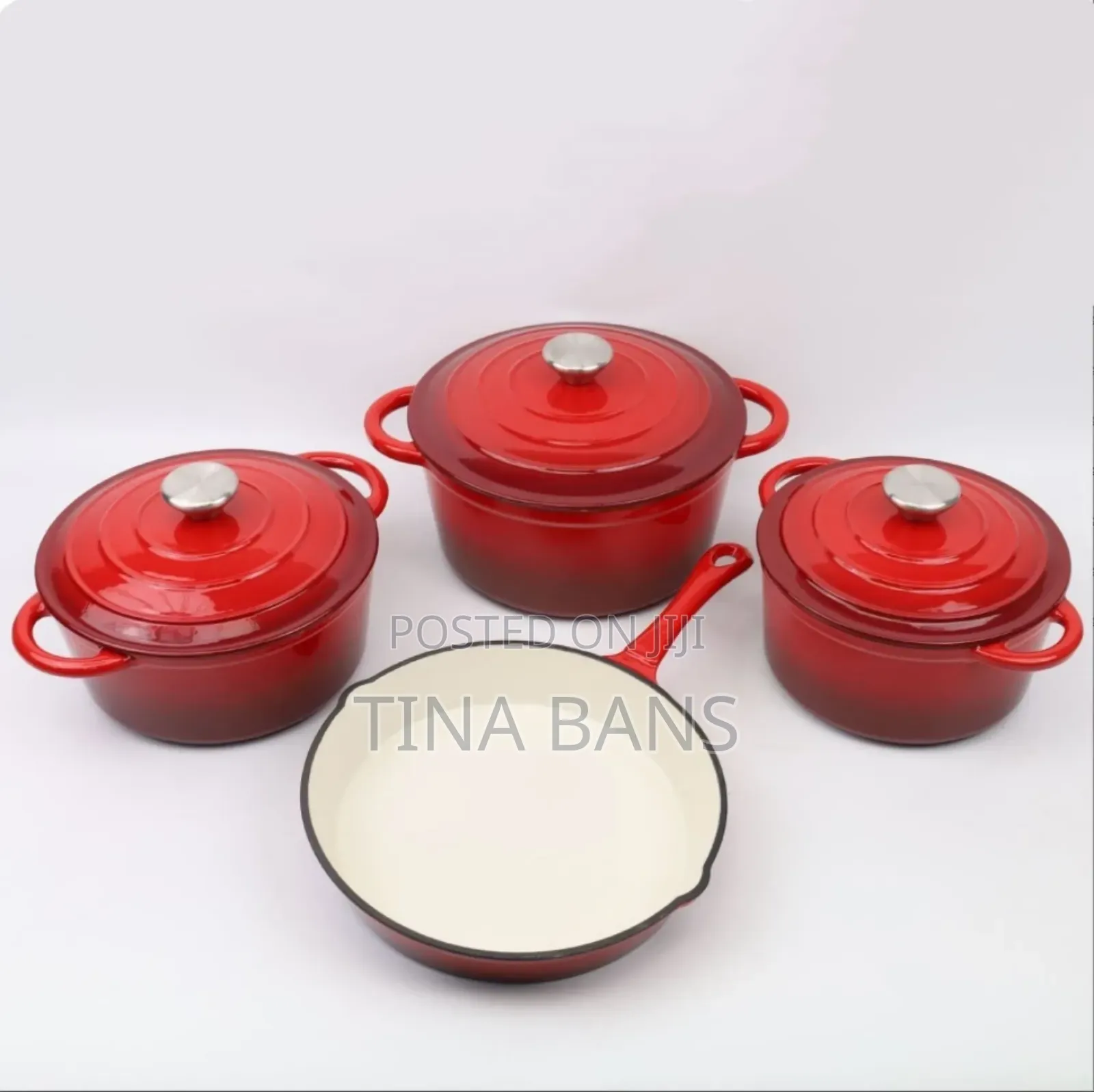 4 Set Cast Iron Pot