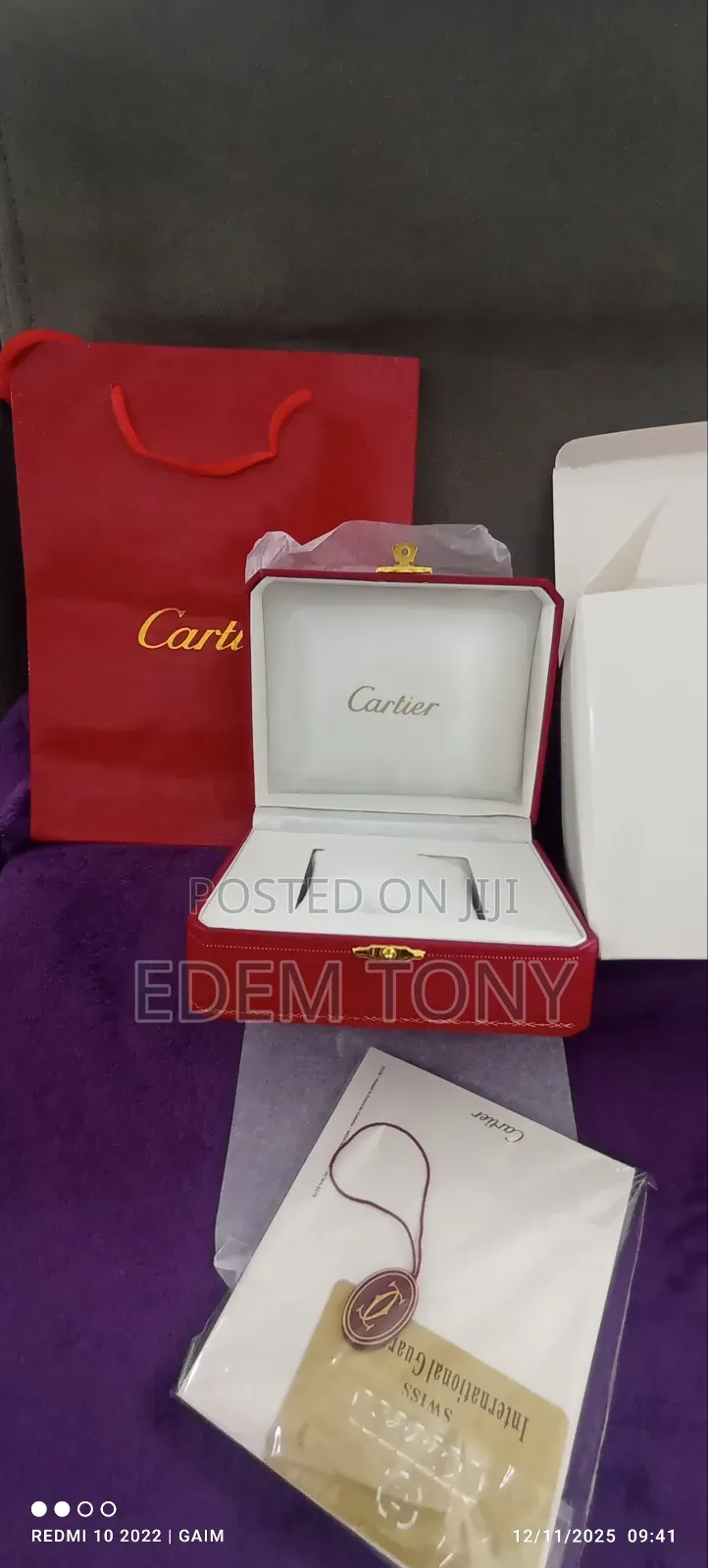 Cartier Watch Box- Original Packaging