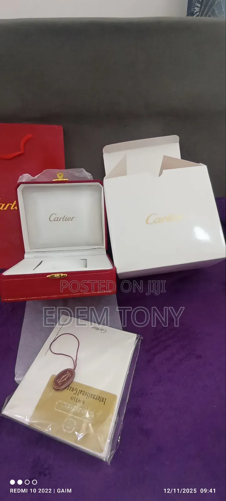 Cartier Watch Box- Original Packaging