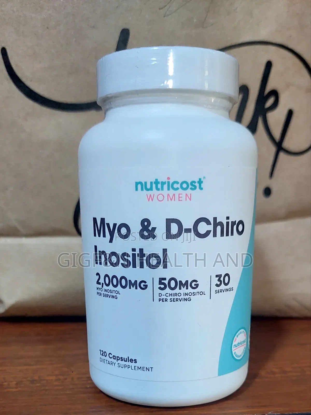 Nutricost, Women, Myo D- Chiro Inositol, 120 Caps(Pcos, Fertility)