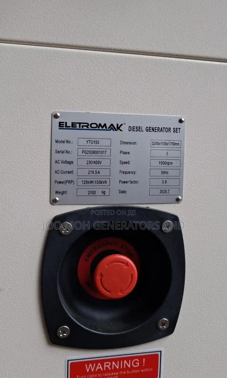 Silent 150kva Diesel Generator Brand New Uk Panel Yto Engine