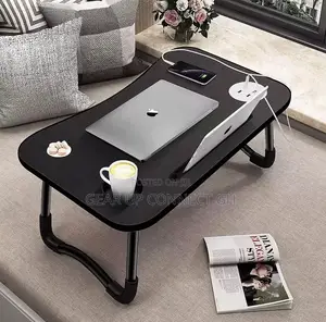 Folder Bed Table With Usb Charging Port