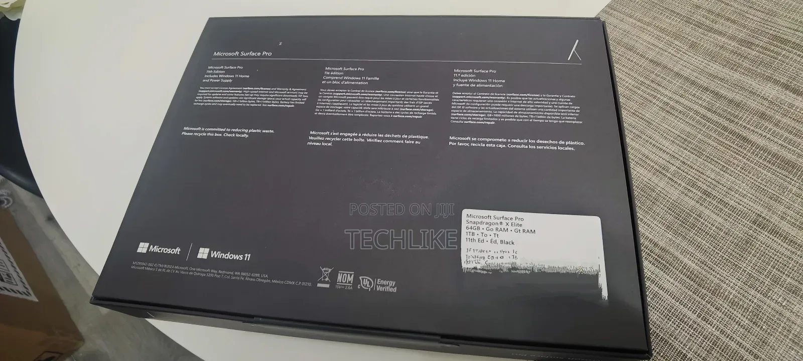 New Microsoft Surface Pro 11th Edition, a Copilot+ PC 16GB SSD 1T