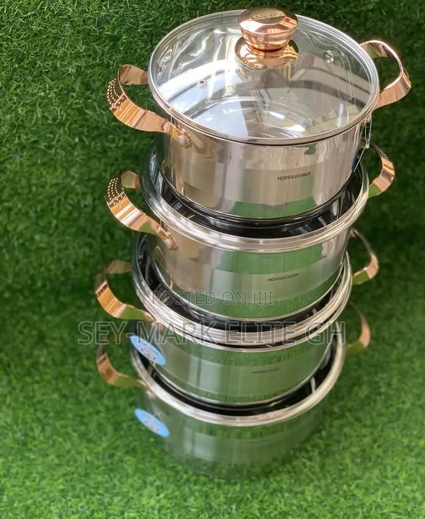 8pcs Hoffavorer Stainless Cookware Set