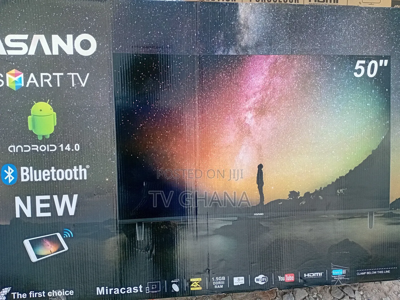 **Asano 50 Inches Android Smart Tv – Internet Youtube Ready**