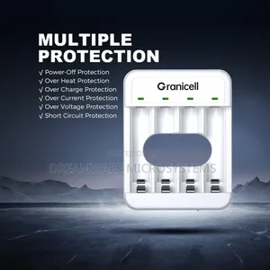 Granicell Aa Aaa Rechargeable Batteries With 4 Bay Battery Charger