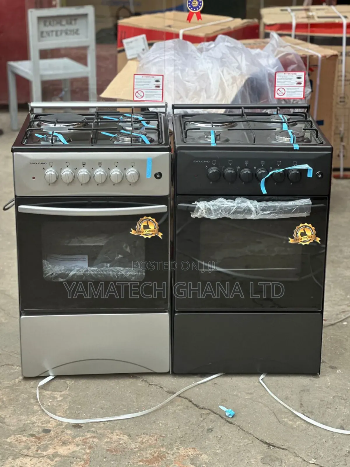 Original Volcano 50x50cm 1 Electric 3 Gas Stove With Oven And Grill