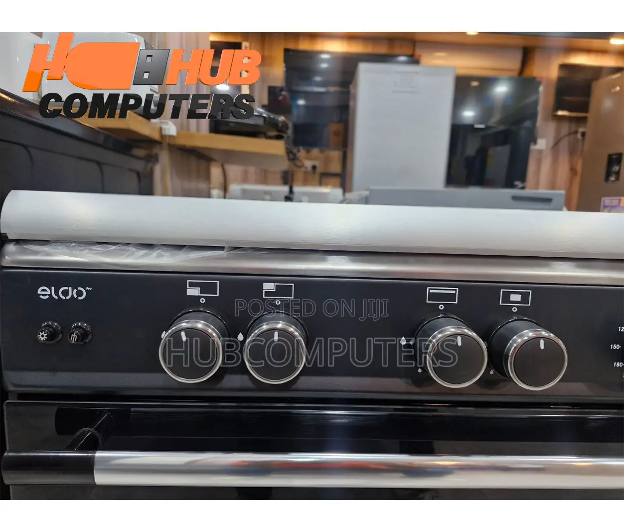 Eldo-Gc9060bfu-Black Eldo Gas Cooker 5 Burner 90x60cm Black Oven Grill