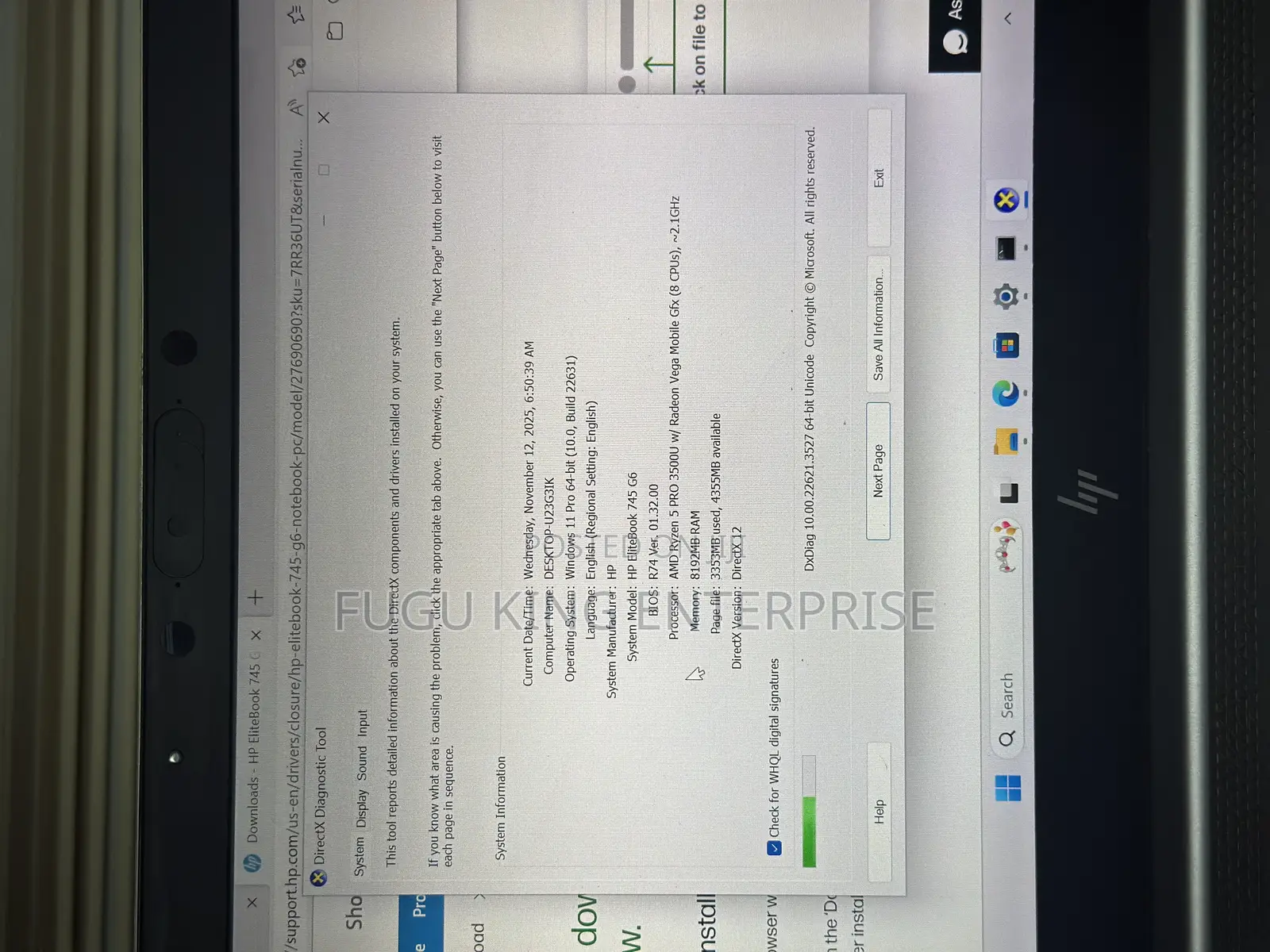 Laptop HP EliteBook 745 G6 8GB Intel Core I5 SSD 256GB