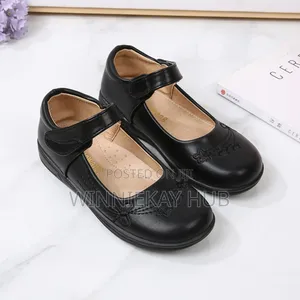 Girls School Shoe With Floral Pattern