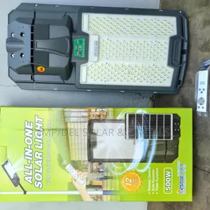 500w Solar Street Light With Panel, Remote Control, Timer Functions