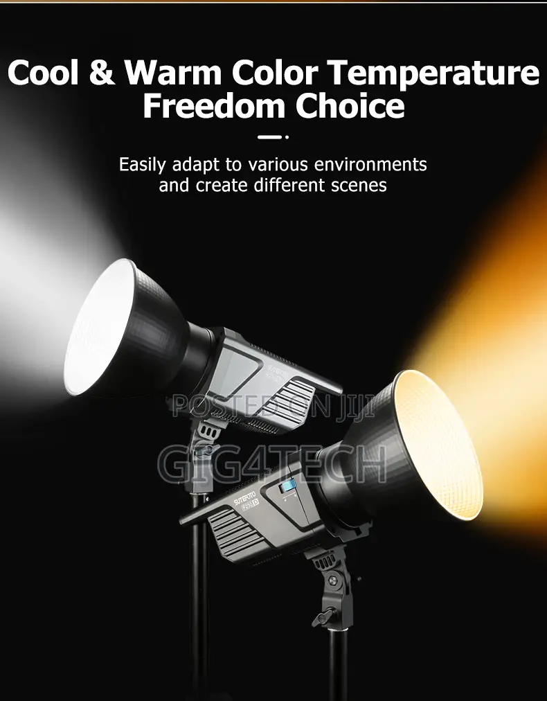 Sutefoto P160bi 160w Bicolor Studio Led Light Bowens Mount