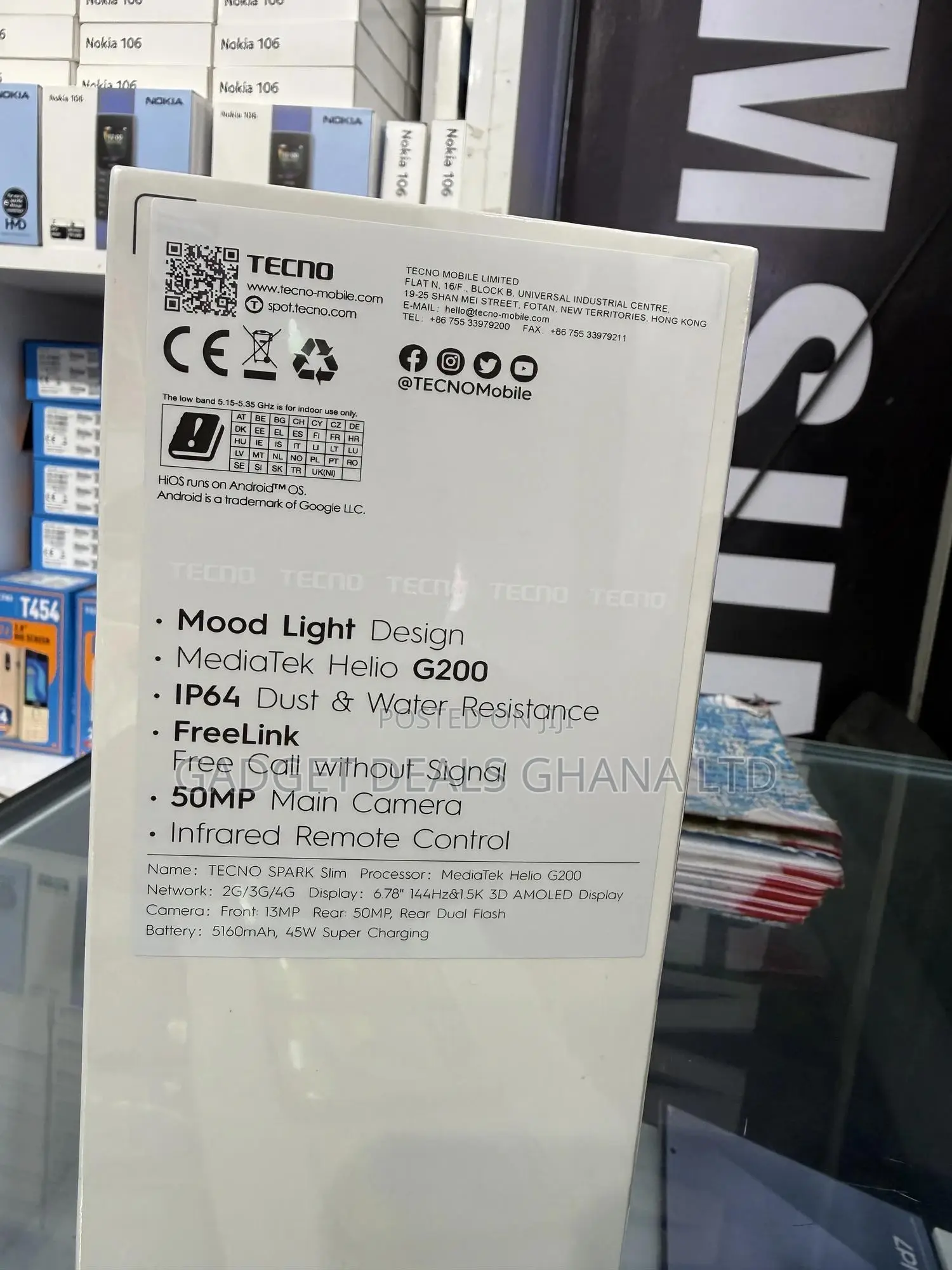New Tecno Spark Slim 256 GB Black