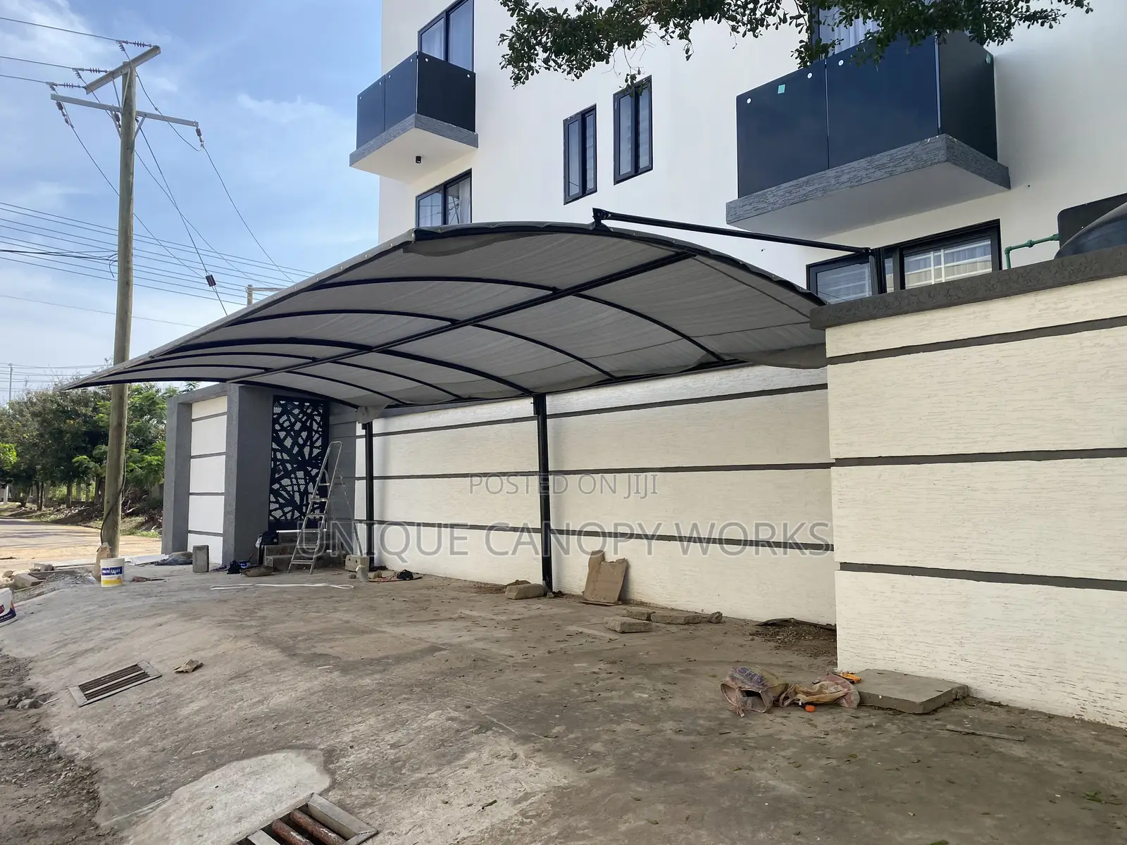 Grey Top Up Car Canopy