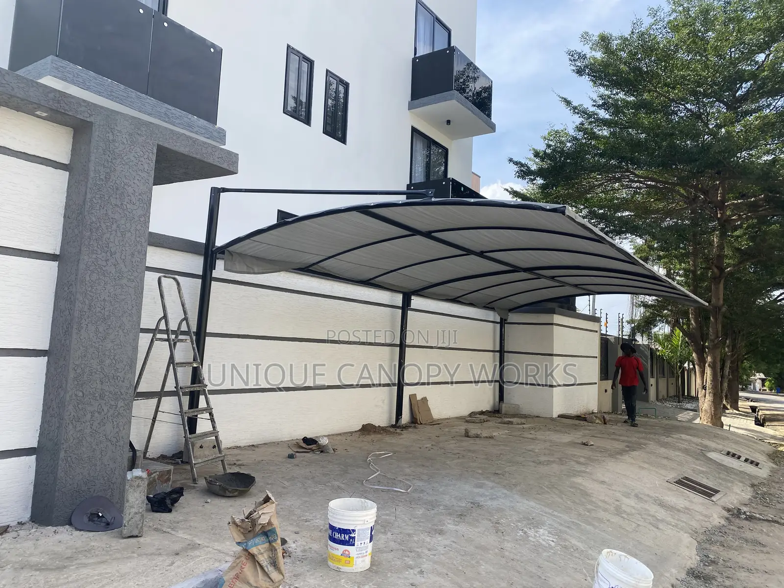 Grey Top Up Car Canopy