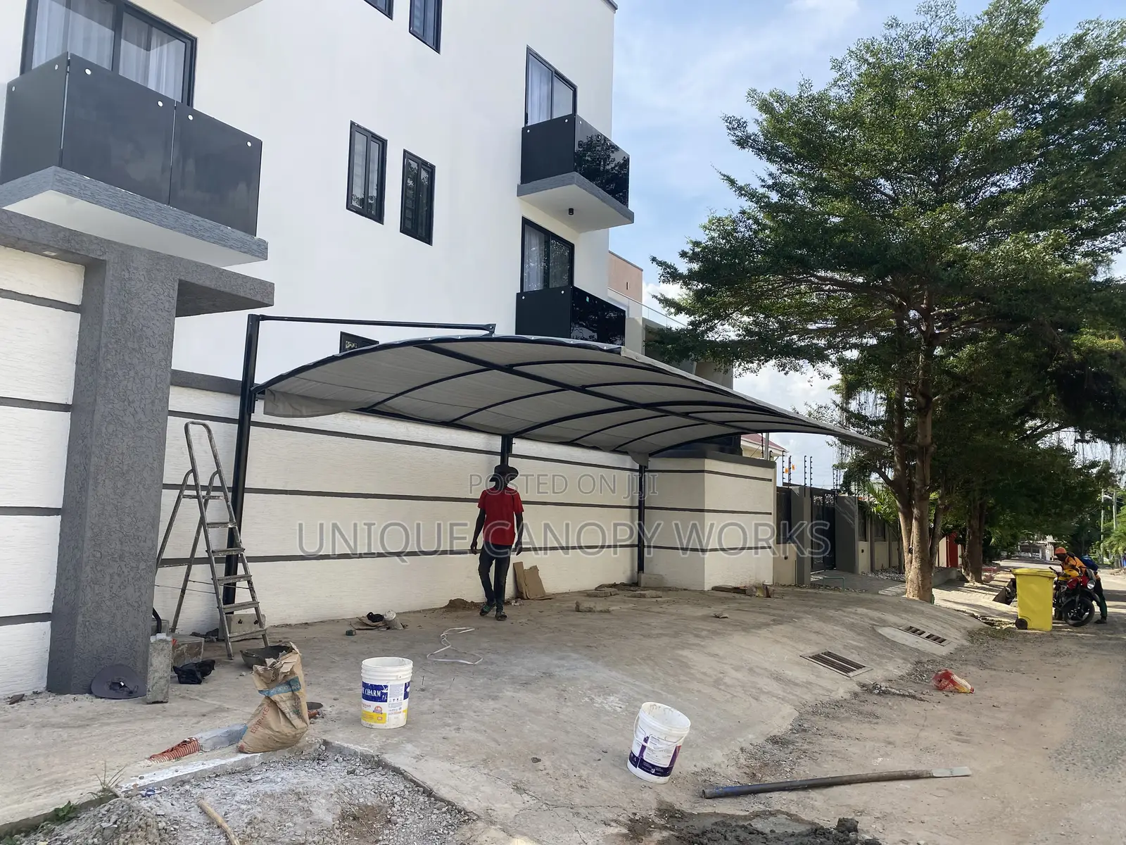 Grey Top Up Car Canopy