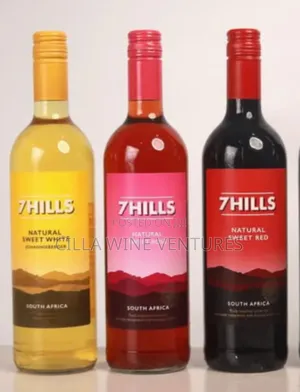 7hills Natural Sweet Red,White and Pink Wine