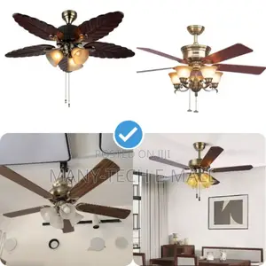 Fan With Light (Rope and Remote)