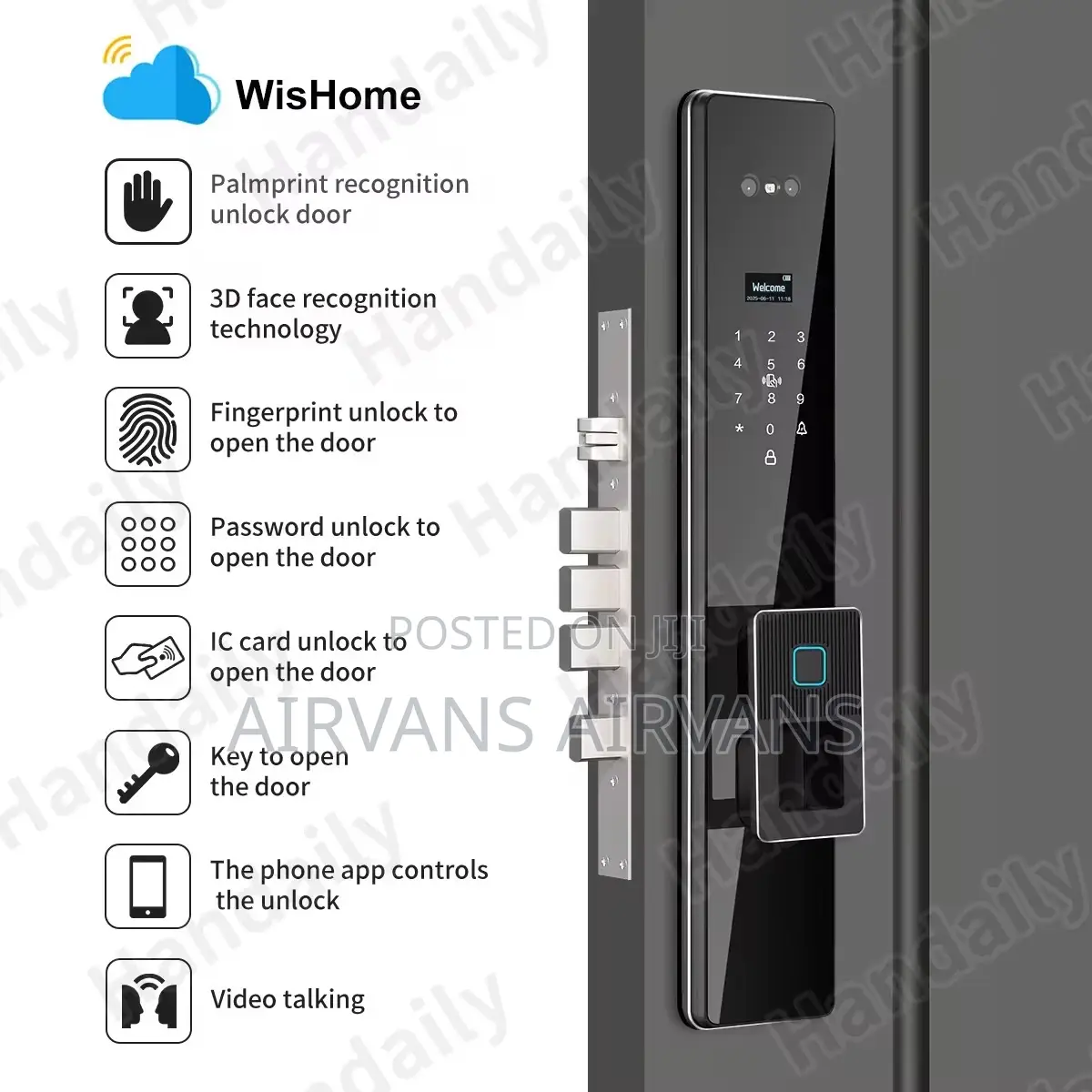 Smart 3d Face Recognition Door Lock With Palm Access