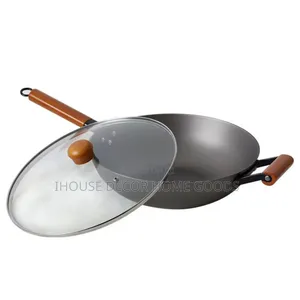 33cm Cast Iron Wok Pan
