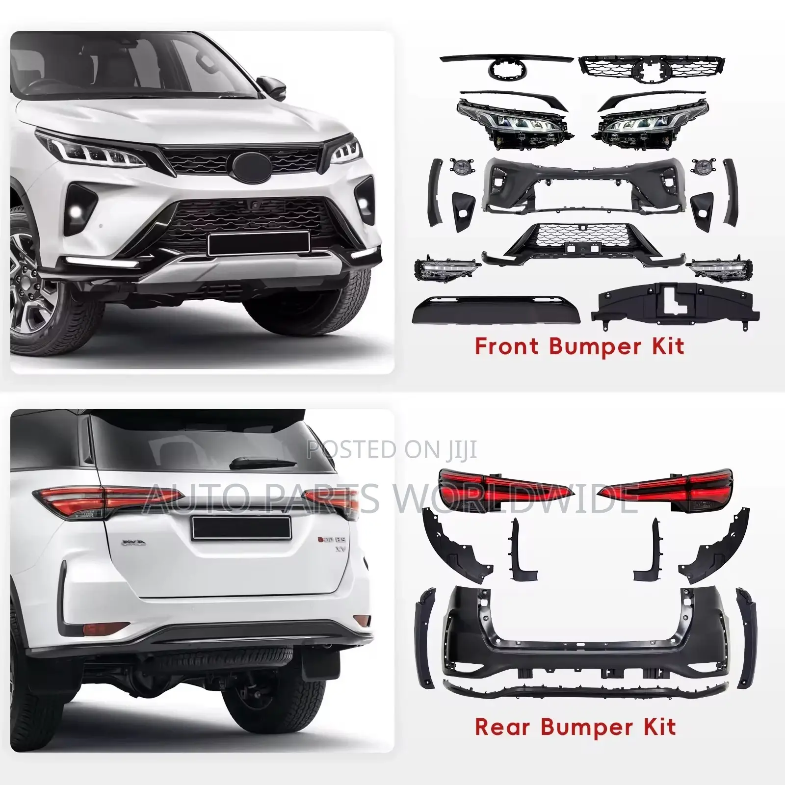 Toyota Fortuner Front Back Upgrade Kits 2019-2023