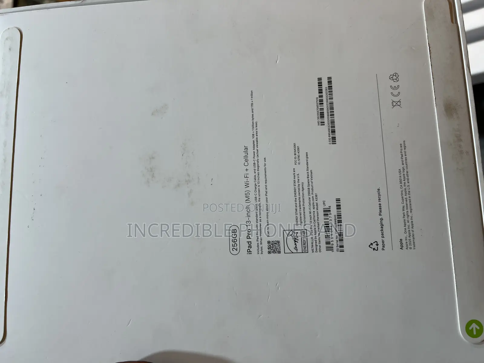 New Apple iPad (2025) 256 GB Black