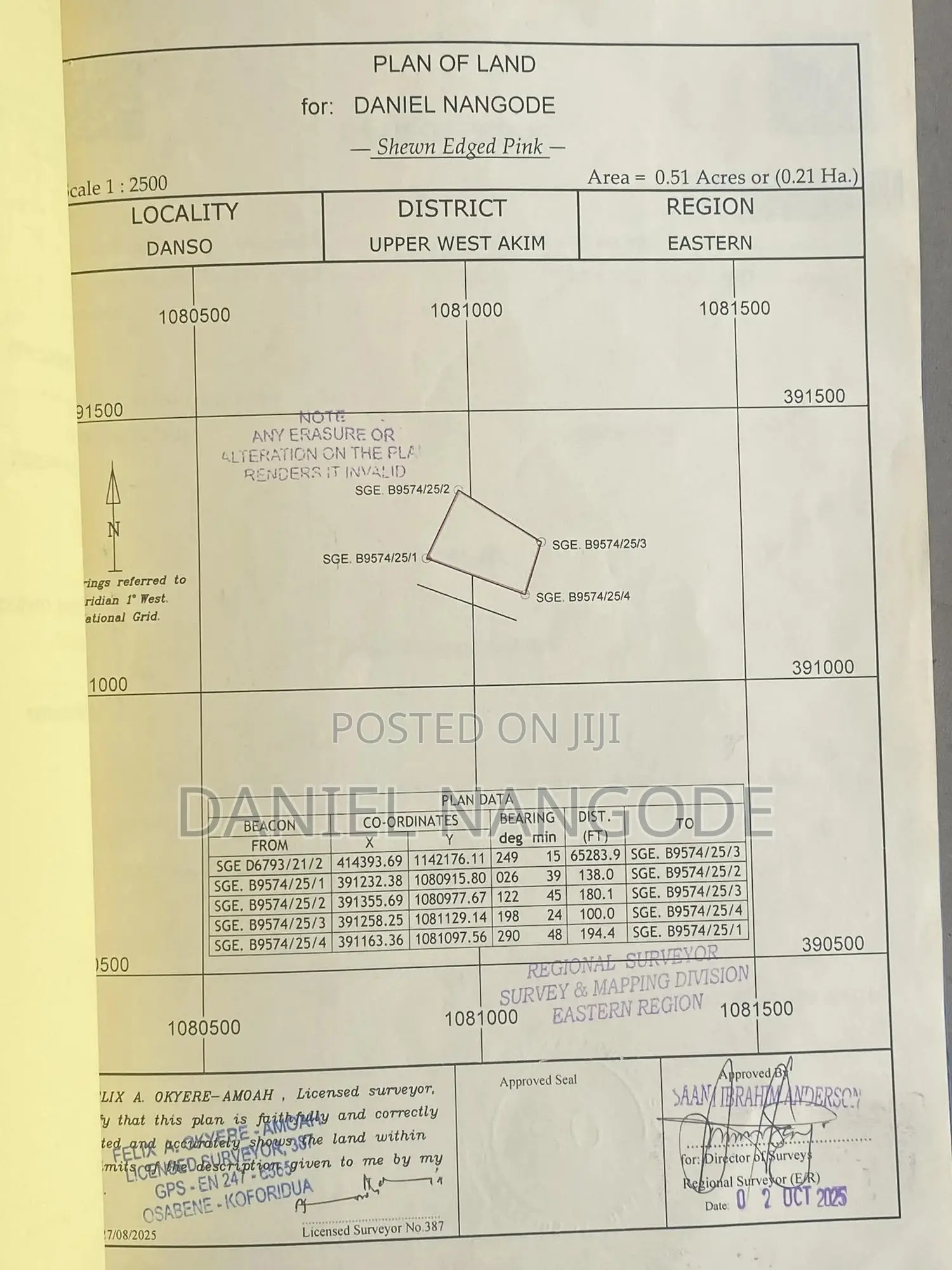 Land With Building for Sale at Adeiso Area.