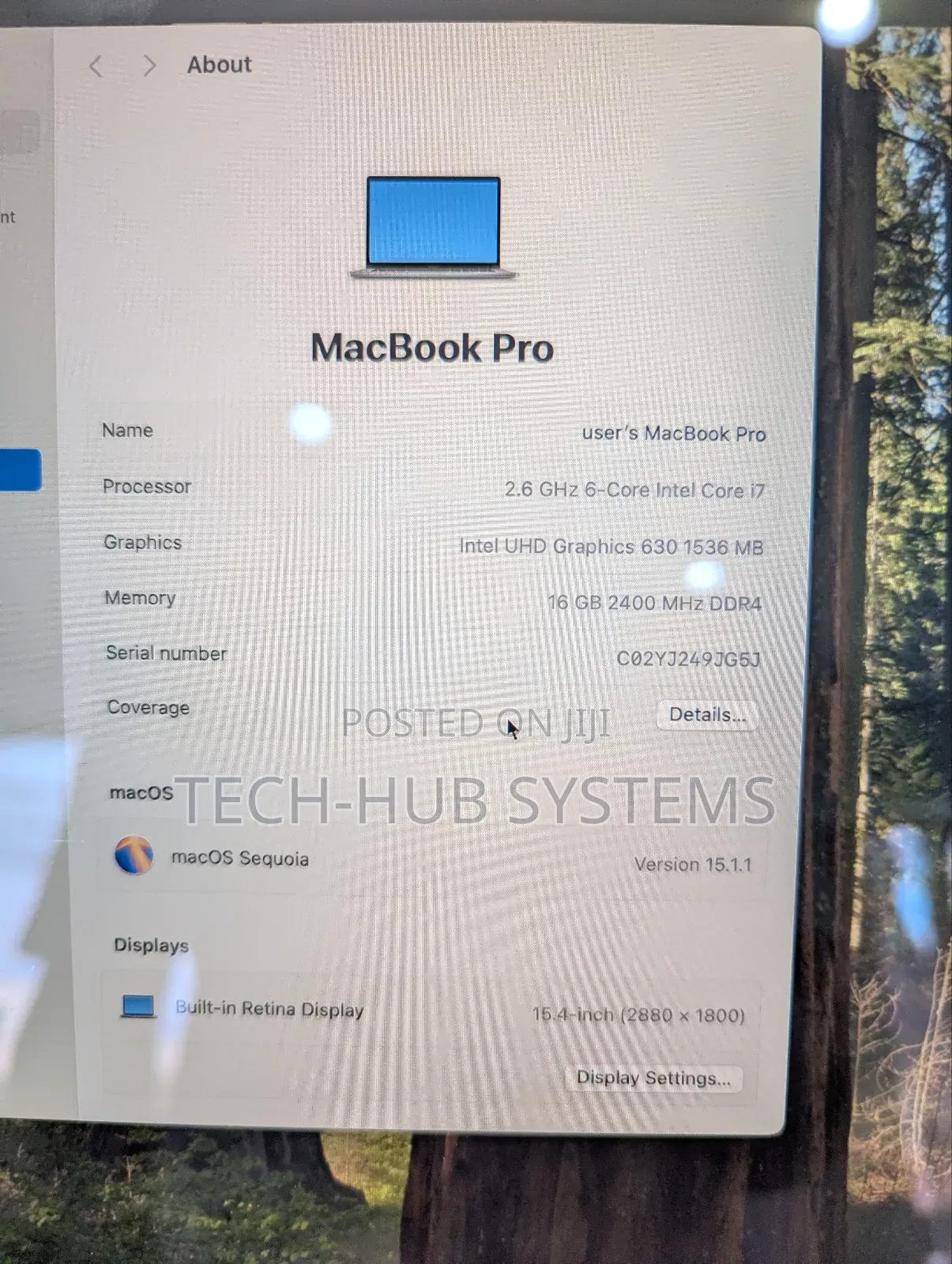 Laptop Apple MacBook Pro 2018 16GB Intel Core I7 SSD 512GB