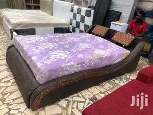Uniquely Made Double Bed With Matress. Free Delivery