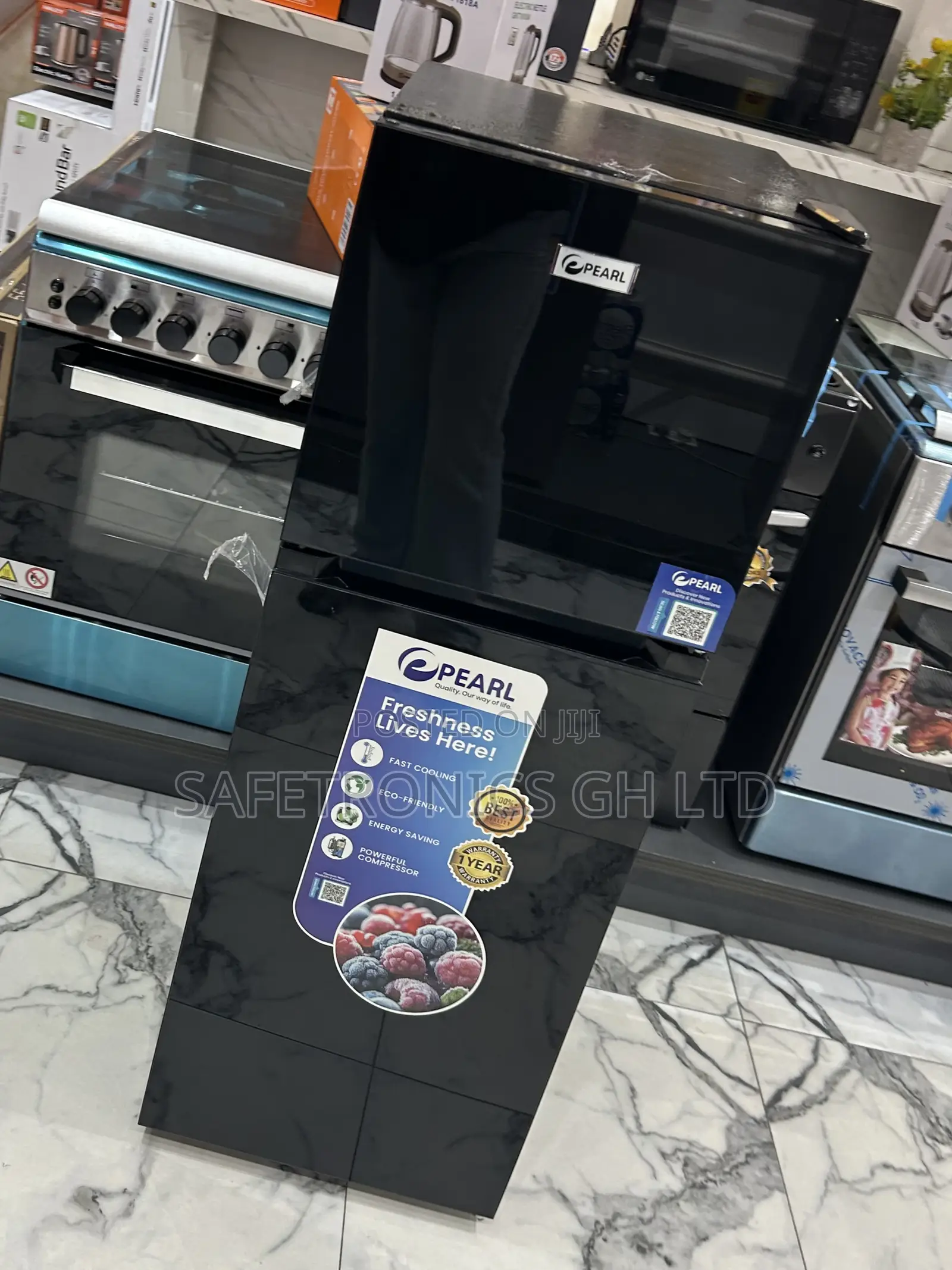 Perfect Pearl Chill 136l Mirror Finish Black Top Mount Pf-216tbg